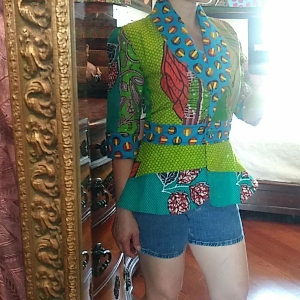 Anna teiko. African print patch work jacket - Picture 15 of 16